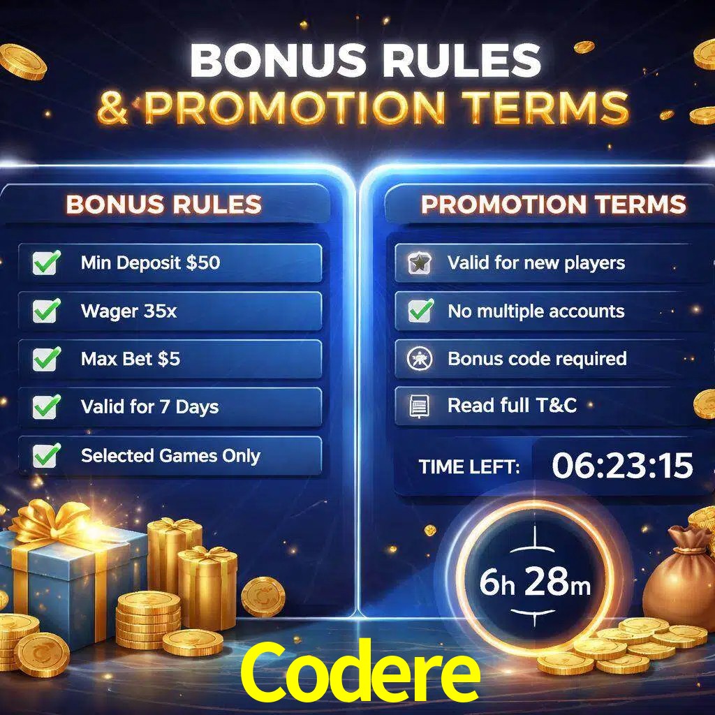 Reglas de promoción Codere y condiciones de bonos explicadas visualmente