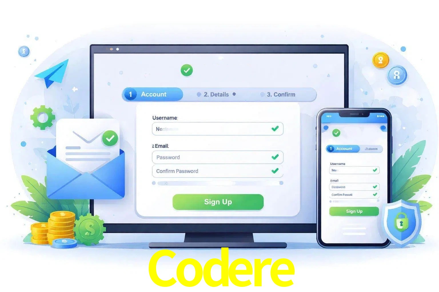 Registro de nuevo usuario y configuración de cuenta Codere